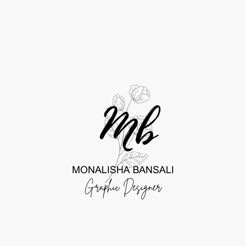 black and white elegant aesthetic floral wedding initial logo